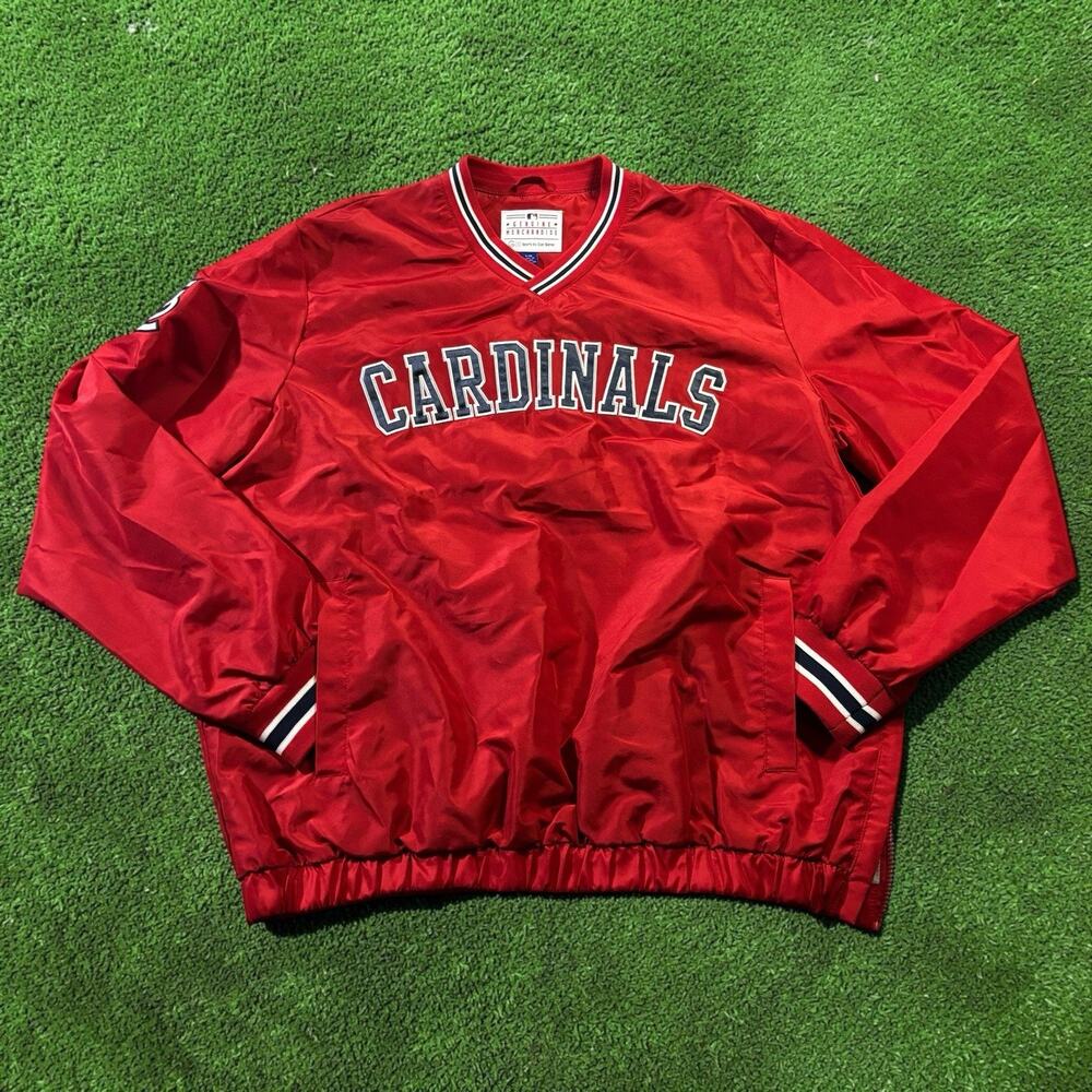 Vintage St Louis Cardinals G-III Pullover Windbreaker Jacket Men’s Large Red